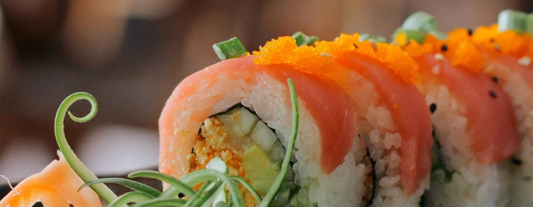 a plate of sushi